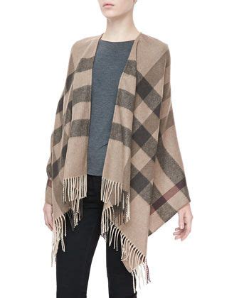 burberry smoked check poncho|Burberry inspired poncho.